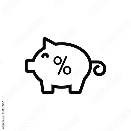 Piggy bank icon template