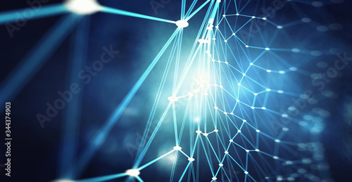 Global network and data exchanges concept