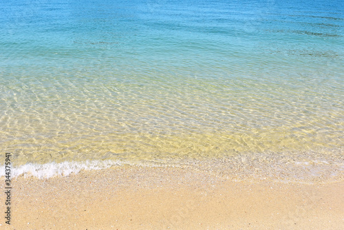 Tanjung rhu beach, Langkawi island Malaysia. Beautiful beach over the bkue sky background.