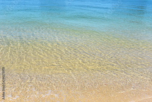 Tanjung rhu beach, Langkawi island Malaysia. Beautiful beach over the bkue sky background.