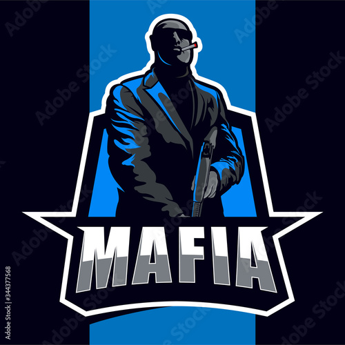 Mafia mascot esport logo 