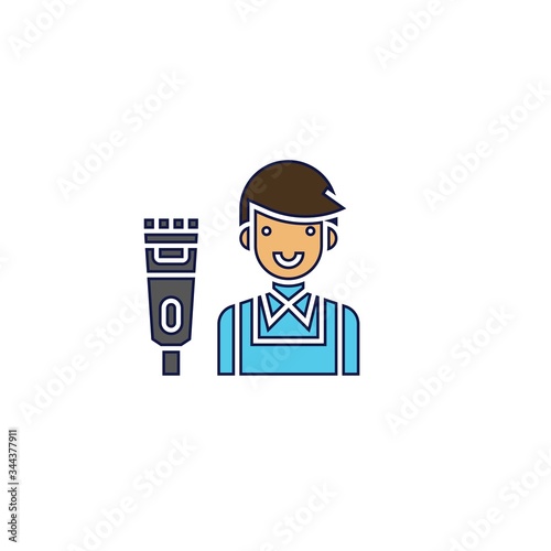 hair dresser icon vector illustration design