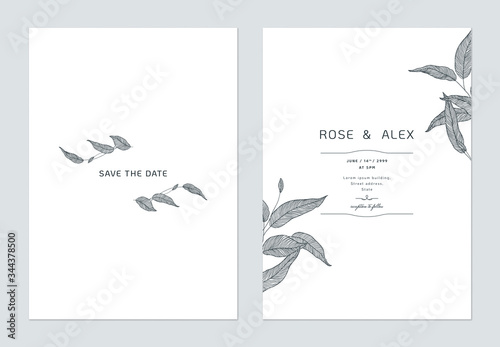 Minimalist wedding invitati...