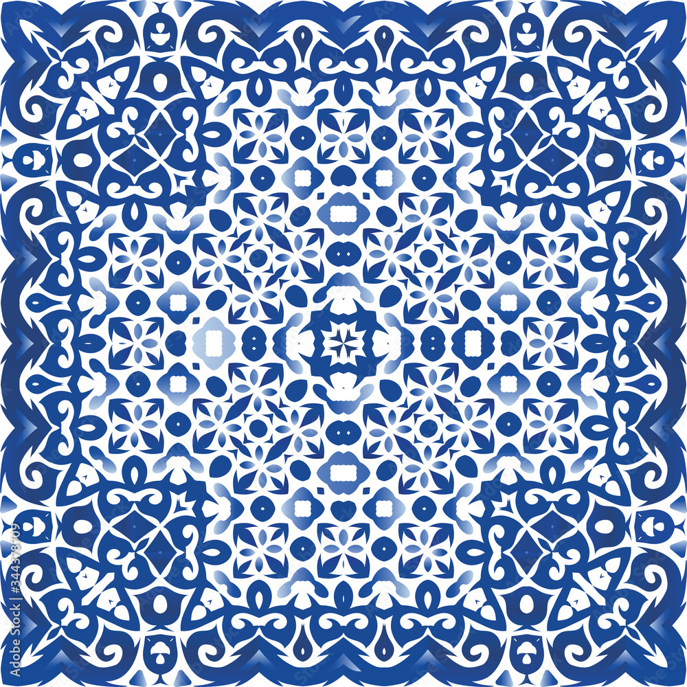 Traditional ornate portuguese azulejo. Traditional ornate portuguese azulejo.