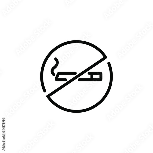 Do not smoking sign thin icon in trendy flat style isolated on white background. Symbol for your web site design, logo, app, UI. Vector illustration, EPS