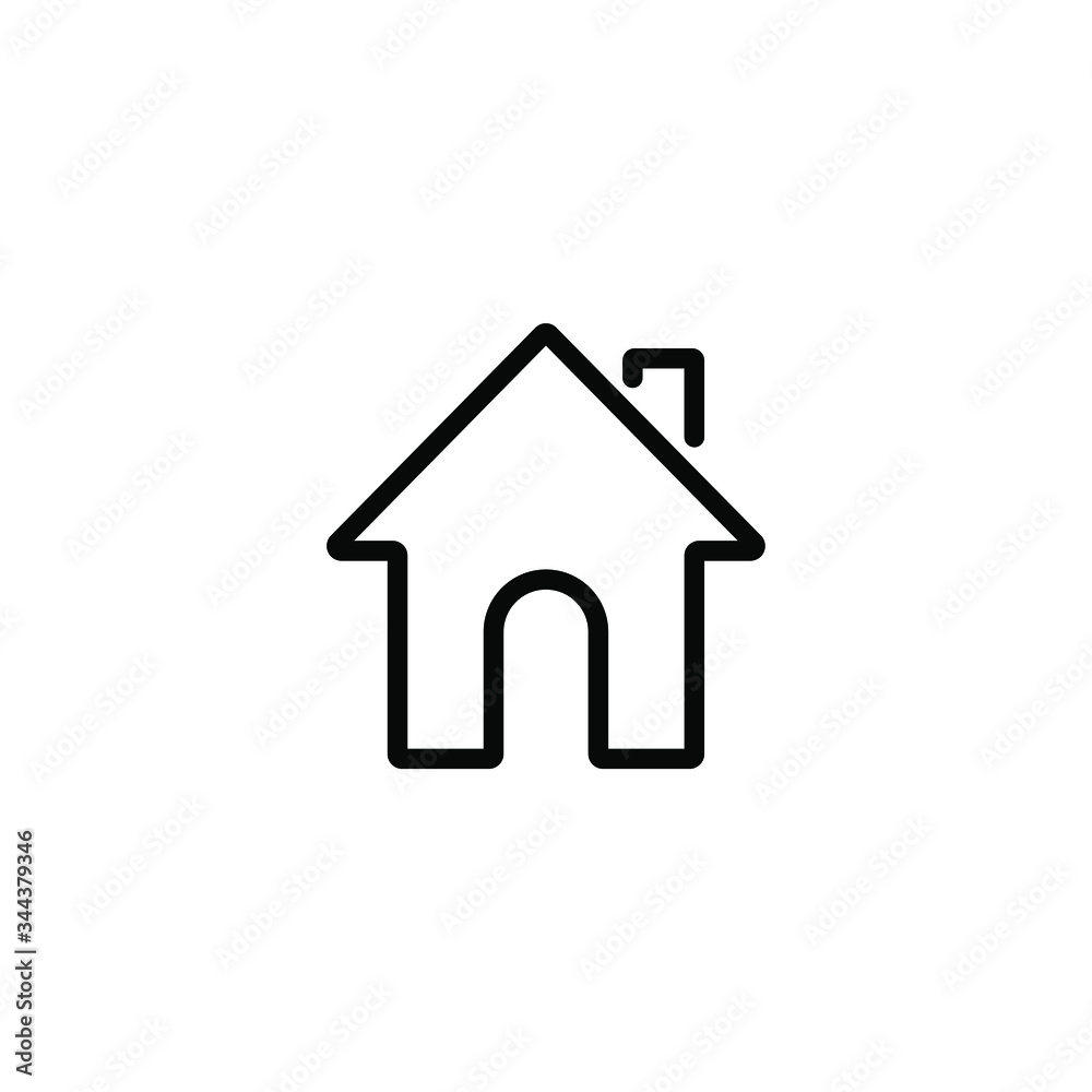 House thin icon in trendy flat style isolated on white background. Symbol for your web site design, logo, app, UI. Vector illustration, EPS