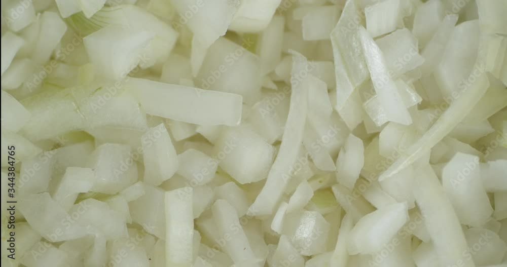 The pieces of onion will slowly rotate.