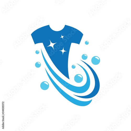 Laundry logo vector icon