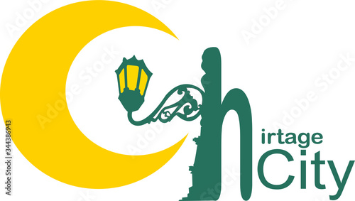 Urban Sileluet, buildings, lamps and monuments in EPS 10