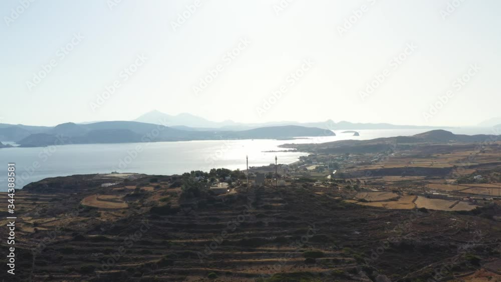 Greece Kimolos Island Near Milos - Psathi Aerial View Greece Kimolos Island Near Milos - Psathi Aerial View
