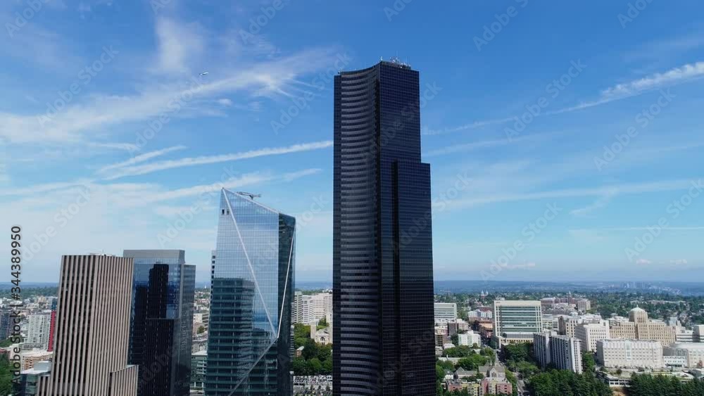Drone Video Columbia Center Downtown Seattle Washington Drone Video Columbia Center Downtown Seattle Washington
