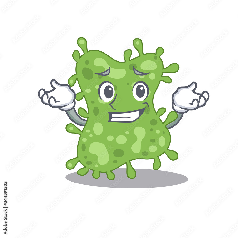 A picture of grinning salmonella enterica cartoon design concept A picture of grinning salmonella enterica cartoon design concept