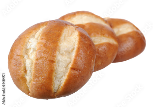  round pretzal bread photo