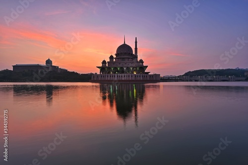 Beautiful Putrajaya mosque in Malaysia