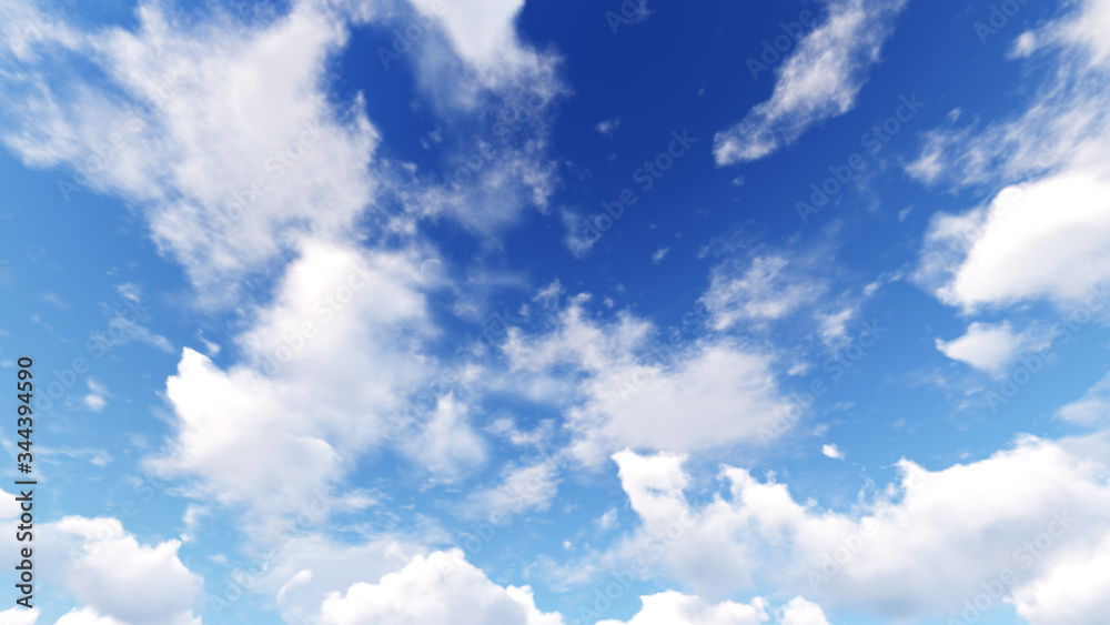 Obraz premium Blue sky and white fluffy tiny clouds background and pattern