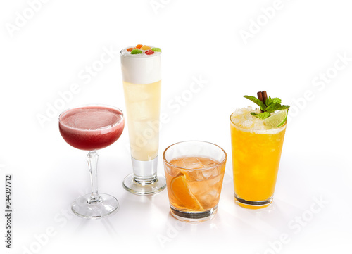 Cocktail isolated over white background