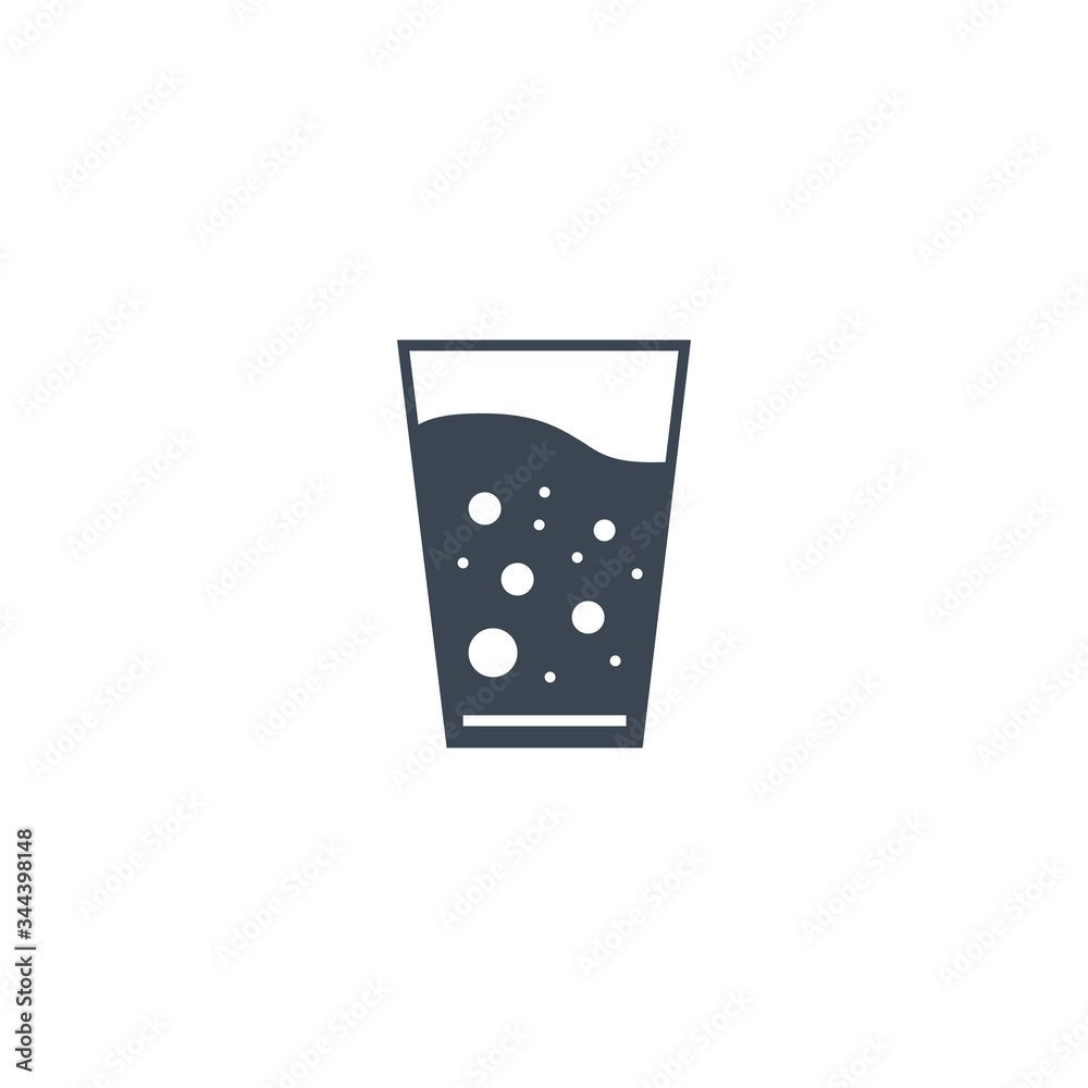 Glass of Water related vector glyph icon. Isolated on white background. Vector illustration. Glass of Water related vector glyph icon. Isolated on white background. Vector illustration.