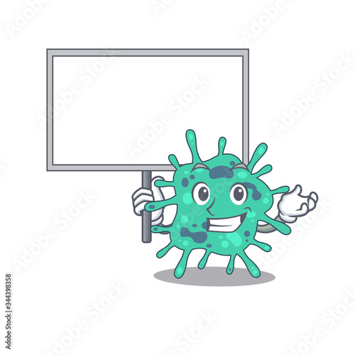 An icon of shigella boydii mascot design style bring a board