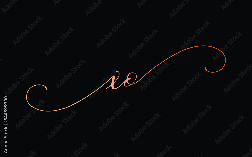 xo or x, o Lowercase Cursive Letter Initial Logo Design, Vector Template xo or x, o Lowercase Cursive Letter Initial Logo Design, Vector Template