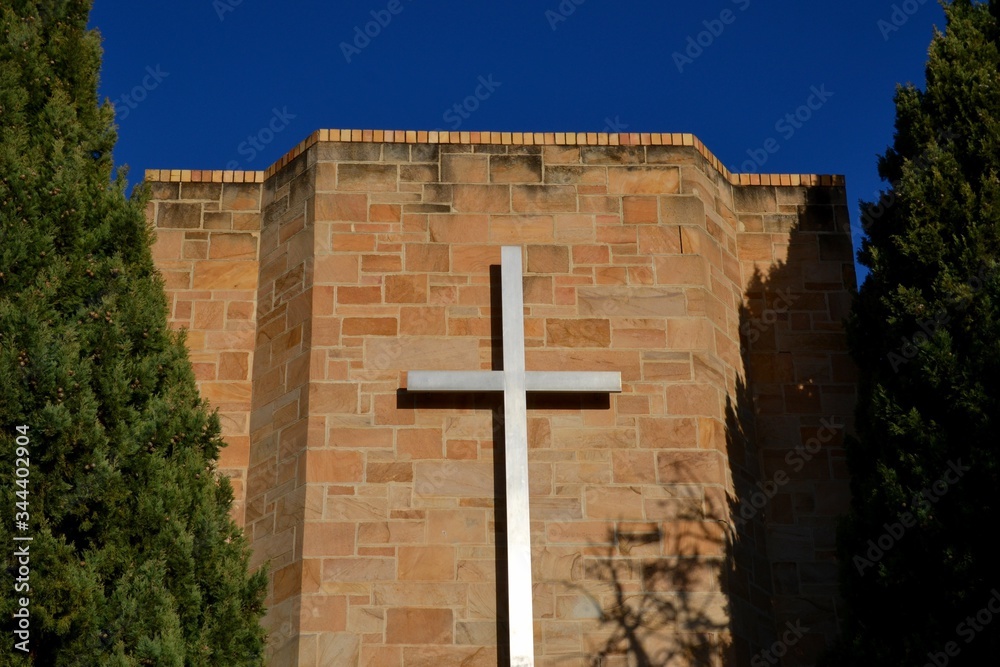 Cross on the top of church