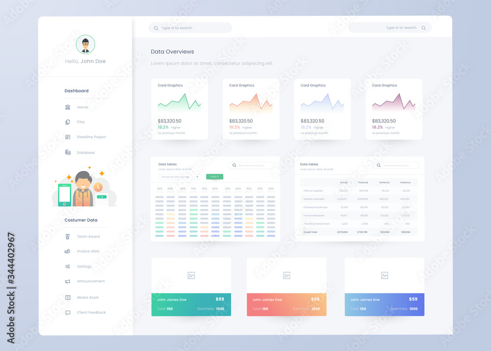 Infographic dashboard. UI design with graphs, charts and diagrams. Web interface template for business presentation.
Infographic dashboard. UI design with graphs, charts and diagrams. Web interface template for business presentation.