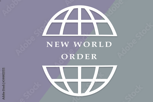 Concept of New world order in geopolitics after covid-19 or coronavirus outbreak. photo