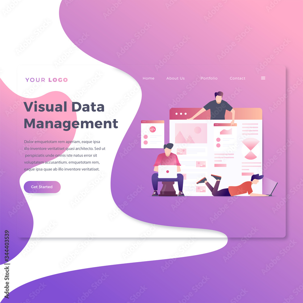 Landing page website template design. Modern flat design vector illustration concepts of web page design for website and mobile website development. Easy to edit and customize. Landing page website template design. Modern flat design vector illustration concepts of web page design for website and mobile website development. Easy to edit and customize.
