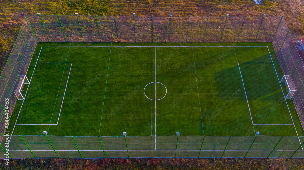 Obraz premium synthetic sports field for football, volleyball, tennis and leisure