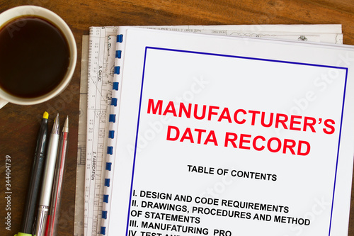 Opearating Instruction manual data record
