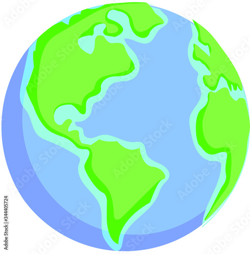 globe planet earth green world round simple vector