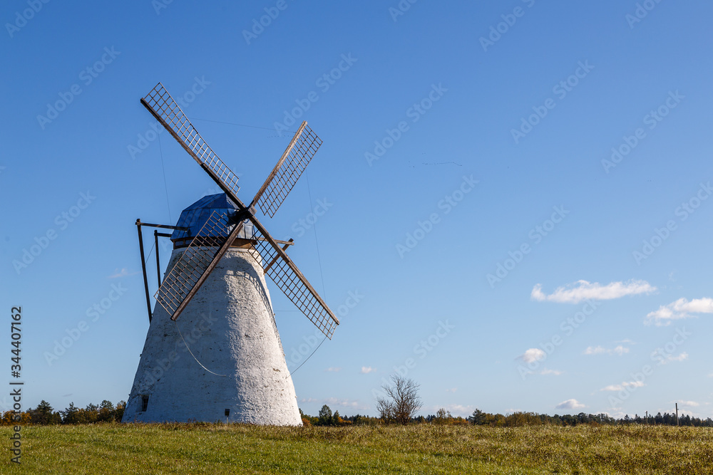 Old traditional windmill near Vihula, Estonia