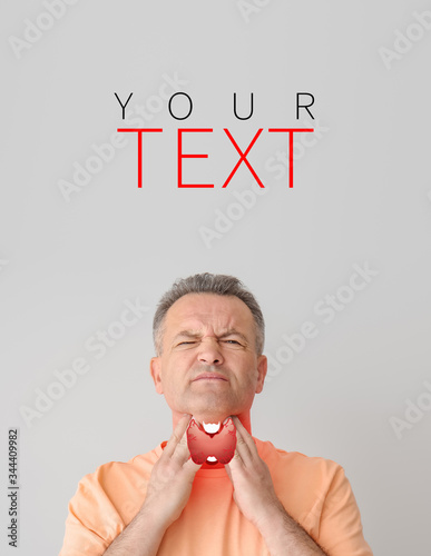 Mature man with thyroid gla...