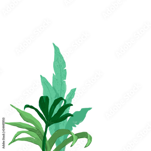 illustration with leaves