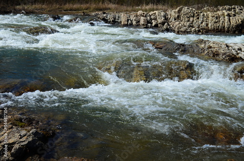 fast mountain river in the Carpathians