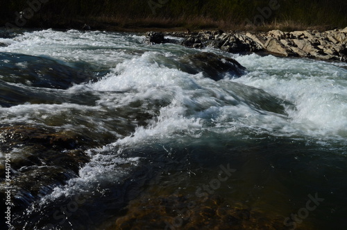 fast mountain river in the Carpathians