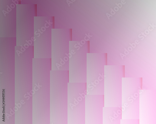 Abstract long square step pattern pink pastels color  gradient pink color decoration cool background textures design 
