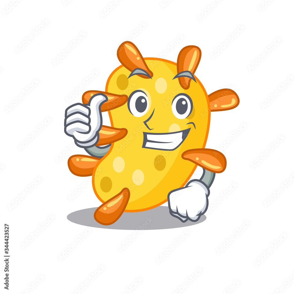 Vibrio cartoon character design making OK gesture Vibrio cartoon character design making OK gesture
