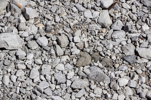 white pebble on the floor . stones texture .