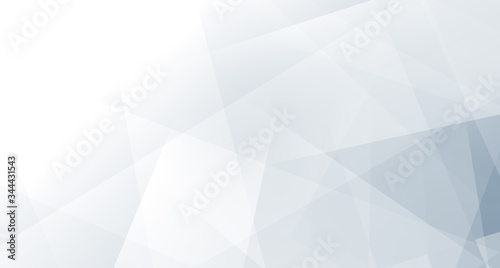 Abstract blue white and gray polygon triangle pattern gradient background. 3d render illustration.