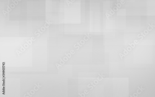 Abstract white and gray polygon square pattern gradient background. with space for concept design Technology and modern. 3d render illustration.