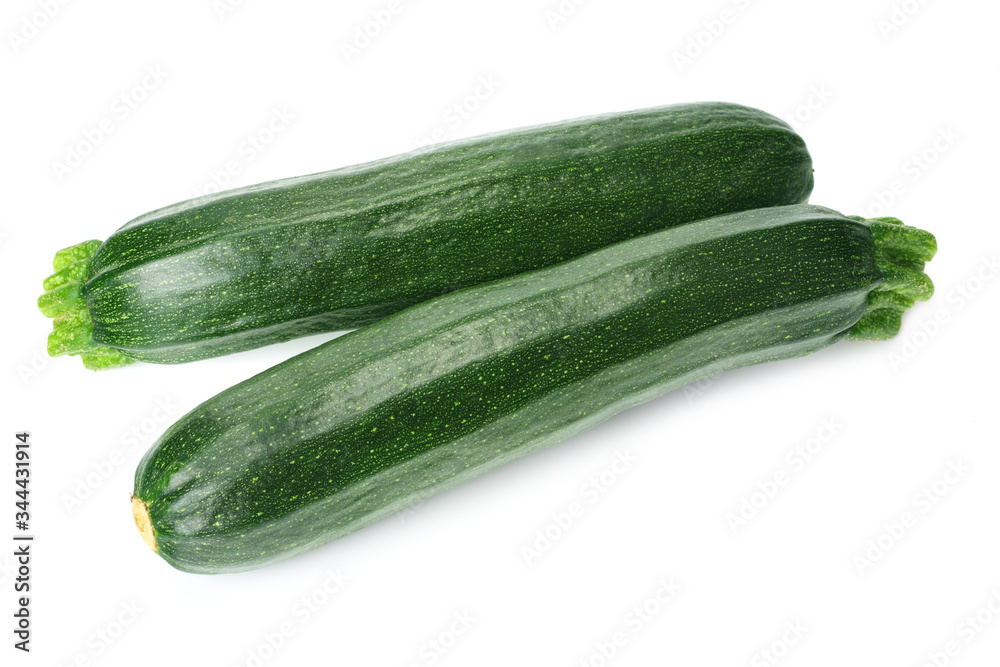 fresh green zucchini isolated on white background fresh green zucchini isolated on white background