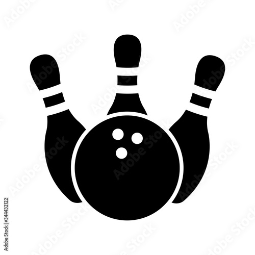 bowling - pin bowling icon vector design template