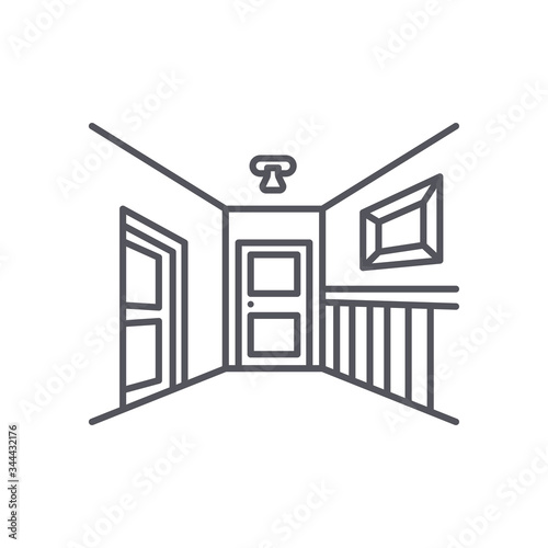 Hallway icon. Vector Illustration