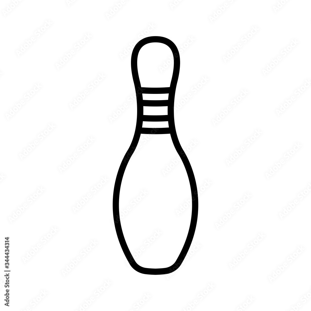 bowling - pin bowling icon vector design template bowling - pin bowling icon vector design template