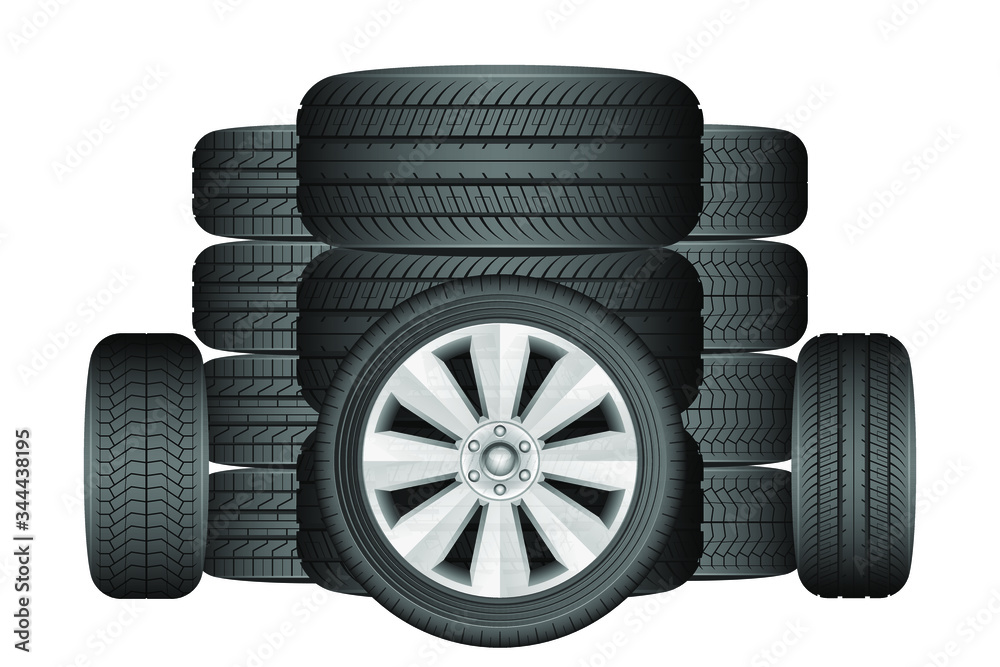 Car tyre vector design illustration isolated on white background
