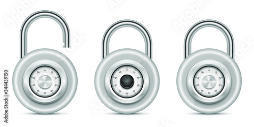 Lock set vector design illustration isolated on white background 