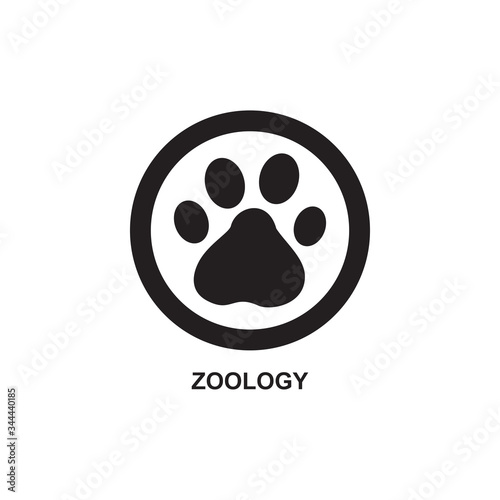 ZOOLOGY ICON , ANIMAL FOOTPRINT ICON