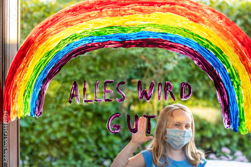  Regenbogen und Text 
