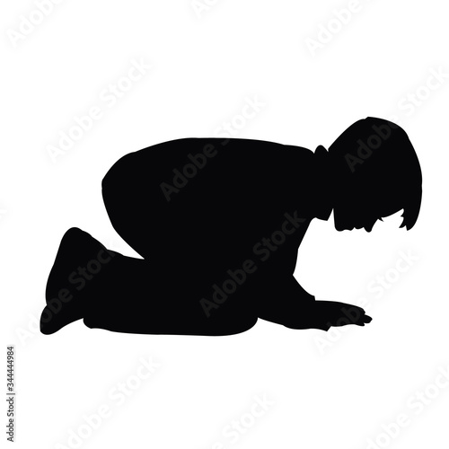a child body silhouette vector