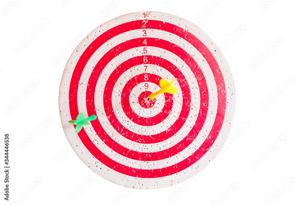 dart board isolated on a white background dart board isolated on a white background